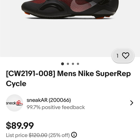 Nike Black and Red Cycling Footwear - Picture 5 of 6